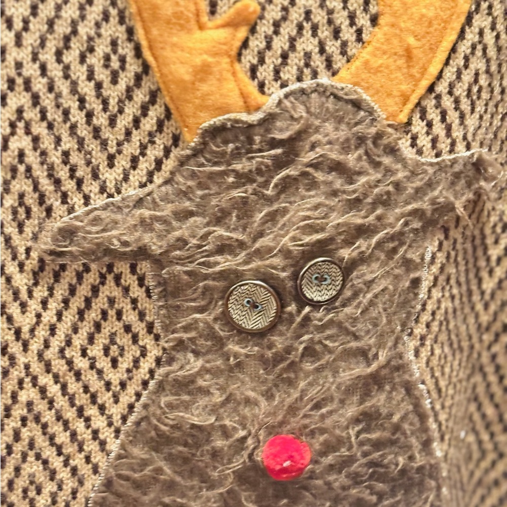 Vintage Sears Ugly Christmas Sweater – Reindeer Design (Unisex M/L) acrylic - Picture 5 of 5